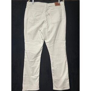 Levis Classic Straight Leg Jeans White Denim Pants Casual Size 32